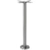 Nobis Furniture - Brushed Stainless Steel Floor Fix Bolt Down Table Base - Bar Height
