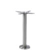 Nobis Furniture - Brushed Stainless Steel Floor Fix Bolt Down Table Base - Dining Height