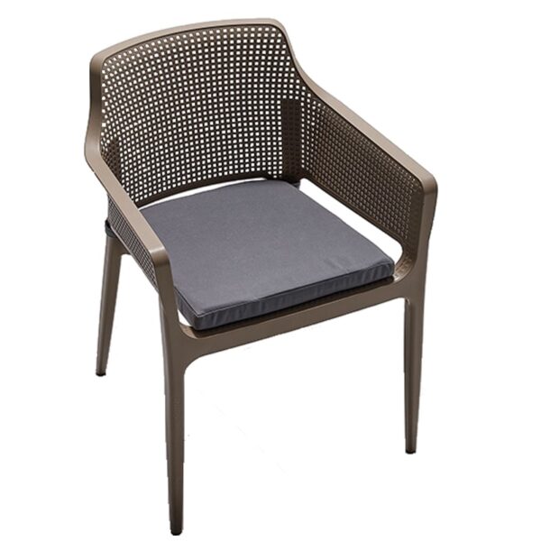 Nobis Furniture - Next Day Cuba Outdoor Stacking Arm Chair with Cushion - 7 Colours