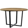 Nobis Furniture NEXT DAY Rustic Antique X Black Steel Complete Dining Table