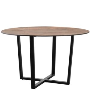 Nobis Furniture - Vintage Copper X Black Steel Complete Outdoor Dining Table - 1200mm Round