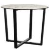 Nobis Furniture - White Carrara Marble X Black Steel Complete Outdoor Dining Table