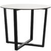 Nobis Furniture - White X Black Steel Complete Outdoor Dining Table - 900mm Round