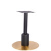 Nobis Furniture - Titan Large Round Black Column Brass Table Base with Black Sleeve