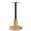 Nobis Furniture - Titan Large Round Black Column Brass Table Base with Brass Sleeve