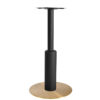 Nobis Furniture - Titan Large Round Black Column Brass Table Base with Black Sleeve