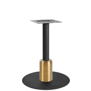 Nobis Furniture - Titan Large Round Brass And Black Table Base With Brass Sleeve