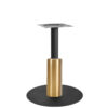 Nobis Furniture - Titan Large Round Brass And Black Table Base With Brass Sleeve