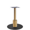 Nobis Furniture - Titan Large Round Brass Column And Black Table Base With Brass Sleeve