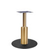 Nobis Furniture - Titan Large Round Brass Column And Black Table Base With Brass Sleeve
