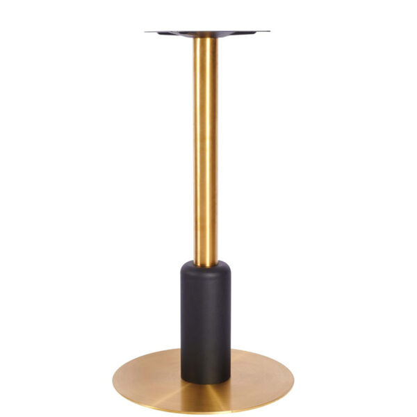 Nobis Furniture - Titan Large Round Brass Table Base with Black Sleeve