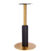 Nobis Furniture - Titan Large Round Brass Table Base with Black Sleeve