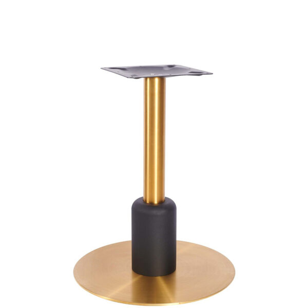 Nobis Furniture - Titan Large Round Brass Table Base with Black Sleeve