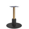 Nobis Furniture - Titan Large Round Brass and Black Table Base with Black Sleeve
