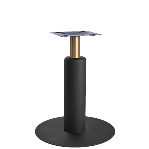 Nobis Furniture - Titan Large Round Brass and Black Table Base with Black Sleeve