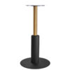 Nobis Furniture - Titan Large Round Brass and Black Table Base with Black Sleeve