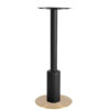 Nobis Furniture - Titan Small Round Black Column Brass Table Base with Black Sleeve