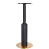 Nobis Furniture - Titan Small Round Black Column Brass Table Base with Black Sleeve