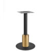 Nobis Furniture - Titan Small Round Black Table Base with Brass Sleeve