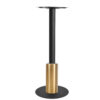 Nobis Furniture - Titan Small Round Black Table Base with Brass Sleeve
