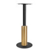 Nobis Furniture - Titan Small Round Black Table Base with Brass Sleeve