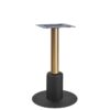 Nobis Furniture - Titan Small Round Brass Column Black Table Base with Black Sleeve