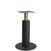 Nobis Furniture - Titan Small Round Brass Column Black Table Base with Black Sleeve