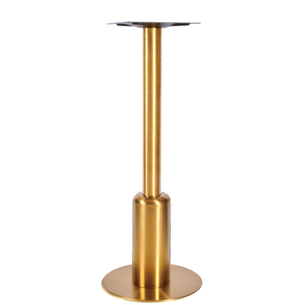 Nobis Furniture - Titan Small Round Brass Table Base with Brass Sleeve