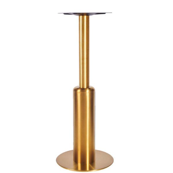 Nobis Furniture - Titan Small Round Brass Table Base with Brass Sleeve