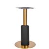 Nobis Furniture - Titan Small Round Brass Table Base with Black Sleeve