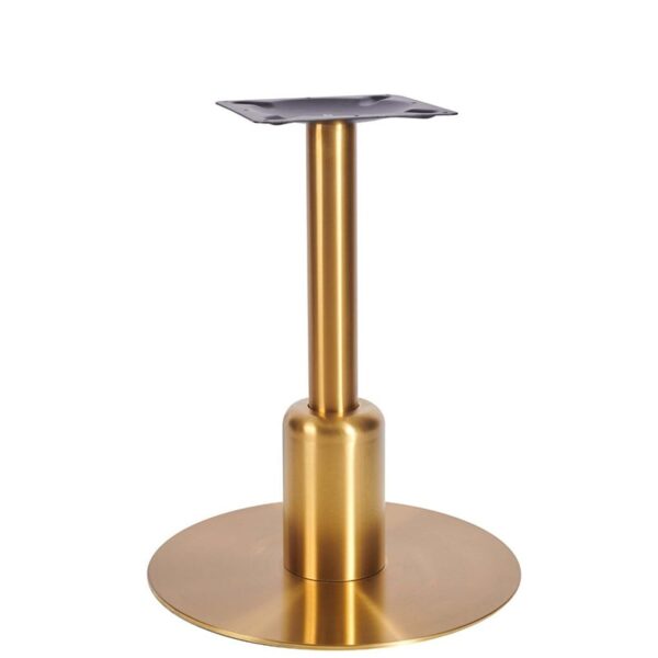 Nobis Furniture - Titan Large Round Brass Table Base with Brass Sleeve - Two Heights