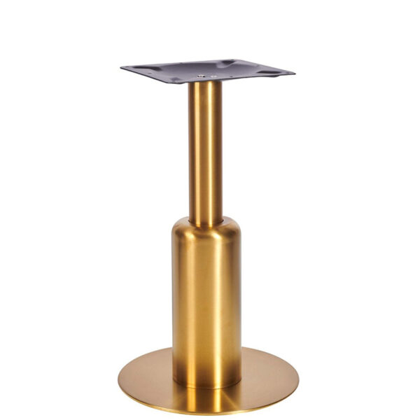 Nobis Furniture - Titan Small Round Brass Table Base with Brass Sleeve