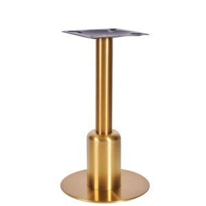Nobis Furniture - Titan Small Round Brass Table Base with Brass Sleeve