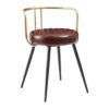 Nobis Furniture - Torino Cocktail Low Stool- Red Wine Leather