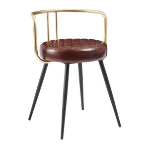 Nobis Furniture - Torino Cocktail Low Stool- Red Wine Leather