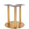 Nobis Furniture - Vello Colossus Round Table Base - Vintage Brass - Dining Height