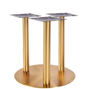 Nobis Furniture - Vello Colossus Round Table Base - Vintage Brass - Dining Height