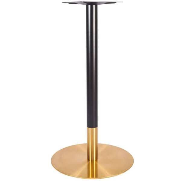 Nobis Furniture - Vello Large Round Table Base - Vintage Brass - Various Heights