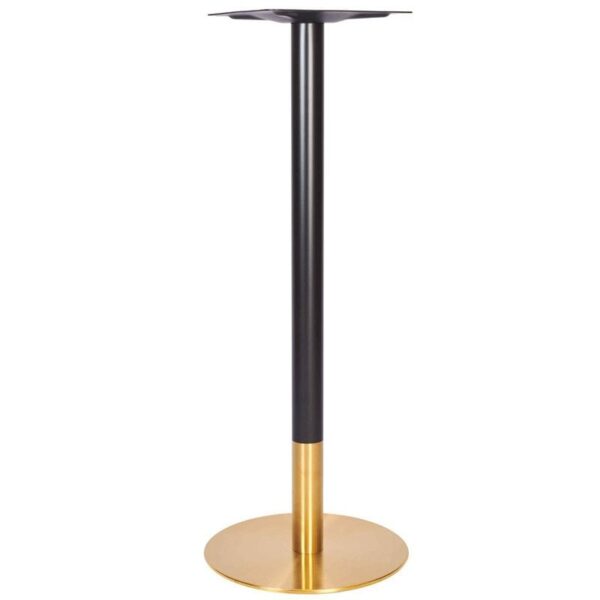 Nobis Furniture - Vello Small Round Table Base - Vintage Brass - Various Heights