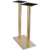 Nobis Furniture - Vello Twin Pedestal Vintage Brass Table Base - Various Height