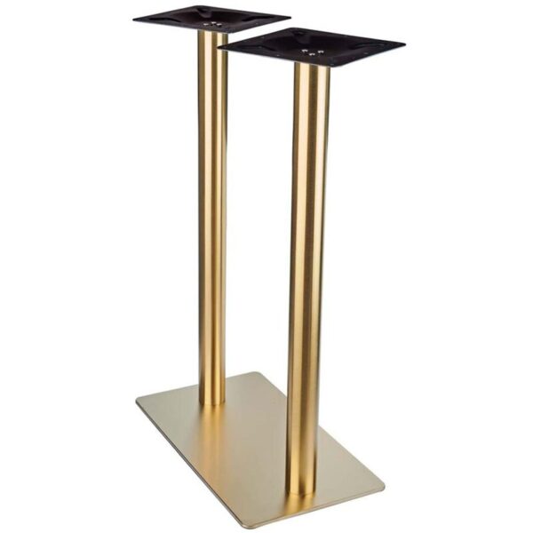 Nobis Furniture - Vello Twin Pedestal Vintage Brass Table Base - Various Height