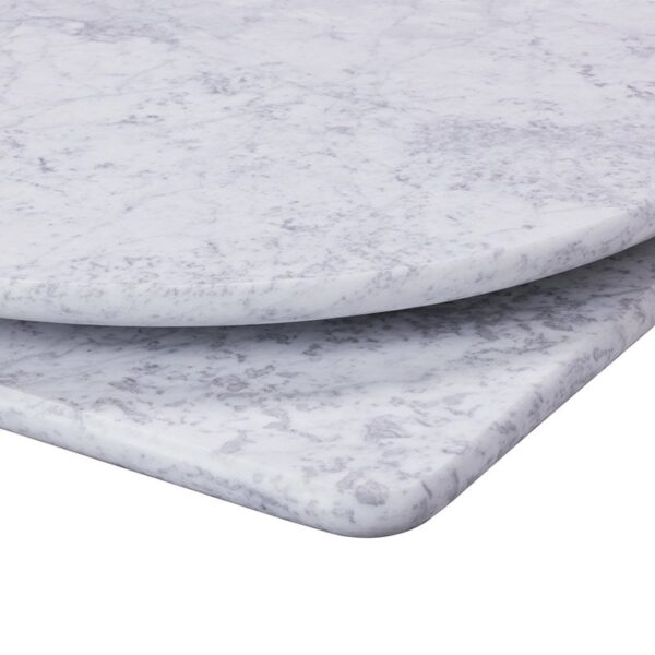 Nobis Furniture - Table Tops - White Carrara Genuine Marble Table Tops - White/Grey Stocked Sizes
