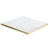 Nobis Furniture - 25mm Premium White Carrara Laminate Table Tops with Gold Effect Edging