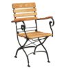 Nobis Furniture - Arch Wrought Iron Outdoor Folding Arm Chair