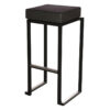 Nobis Furniture - Kubo Bar Stool with Interchangeable Faux Leather Seat Pad – Black Frame