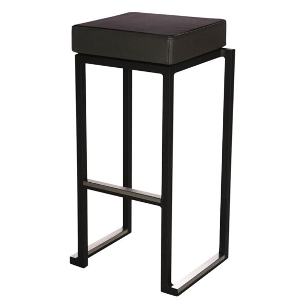 Nobis Furniture - Kubo Bar Stool with Interchangeable Faux Leather Seat Pad – Black Frame