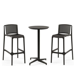 Nobis Furniture - Next Day Blink Bar Chair with Cuba Outdoor Poseur Set - 2 Seater Set