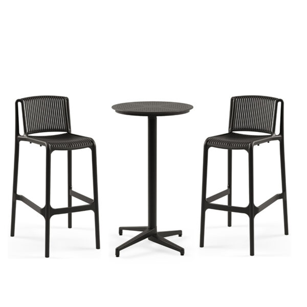 Nobis Furniture - Next Day Blink Bar Chair with Cuba Outdoor Poseur Set - 2 Seater Set