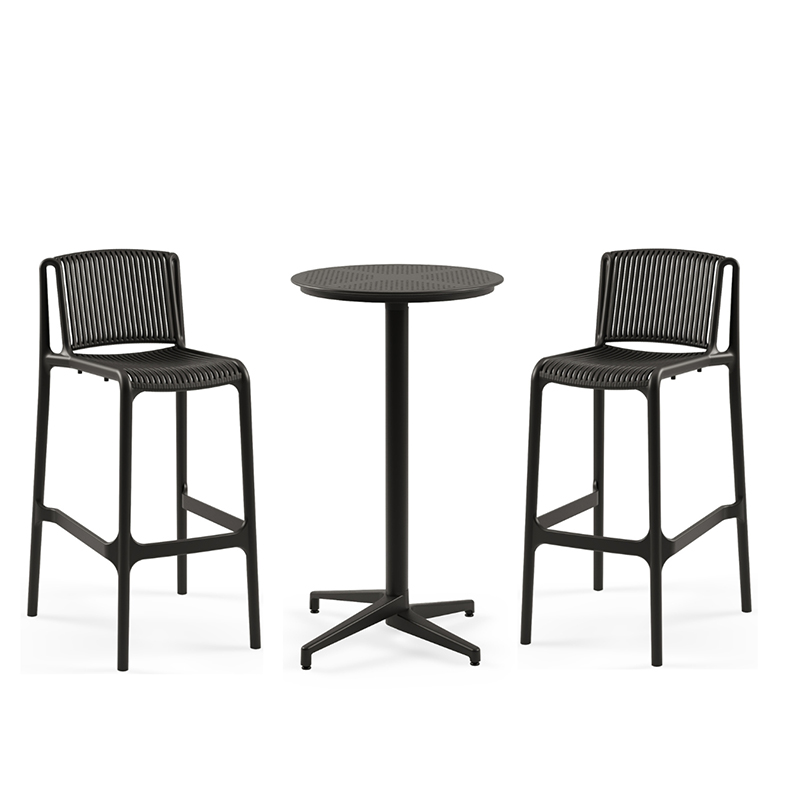 Nobis Furniture - Next Day Blink Bar Chair with Cuba Outdoor Poseur Set - 2 Seater Set