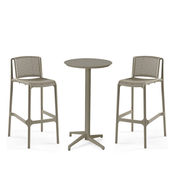Nobis Furniture - Next Day Blink Bar Chair with Cuba Outdoor Poseur Set - 2 Seater Set